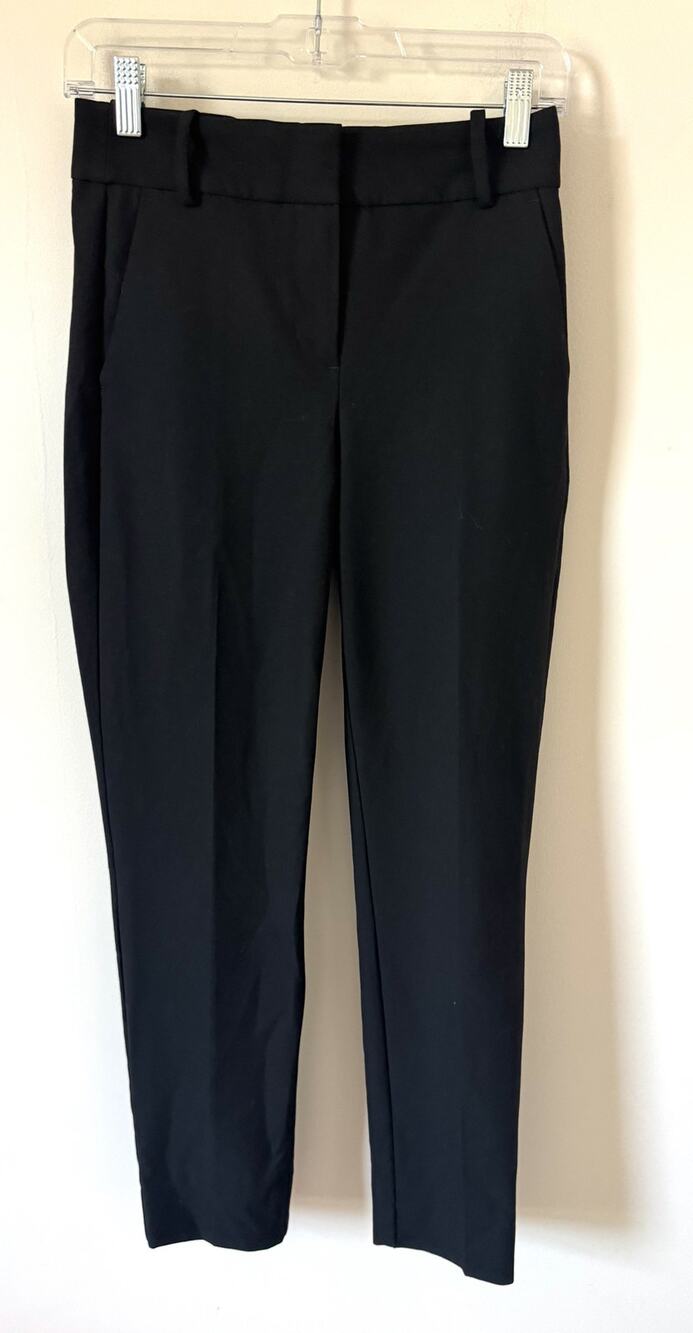 J. Crew Mid Rise Slim Ankle Ruby Workwear Dress Casual Pant Black Size 2